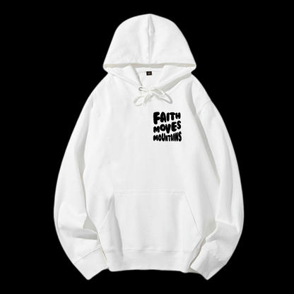 Faith Moves Mountains Drawstring Hoodie