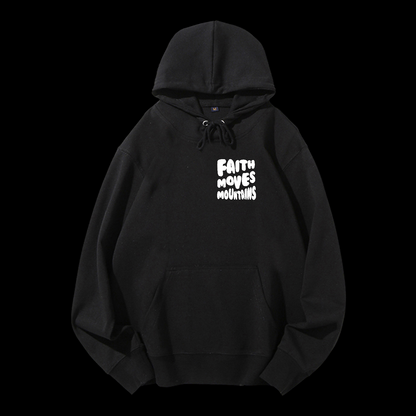Faith Moves Mountains Drawstring Hoodie