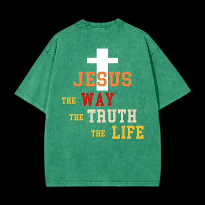 Jesus The Way The Truth The Life Washed T-Shirt