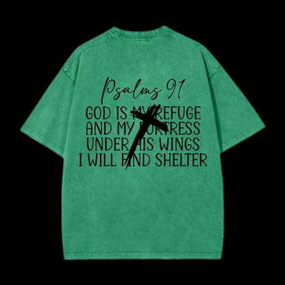 Psalm 91 Washed T-Shirt