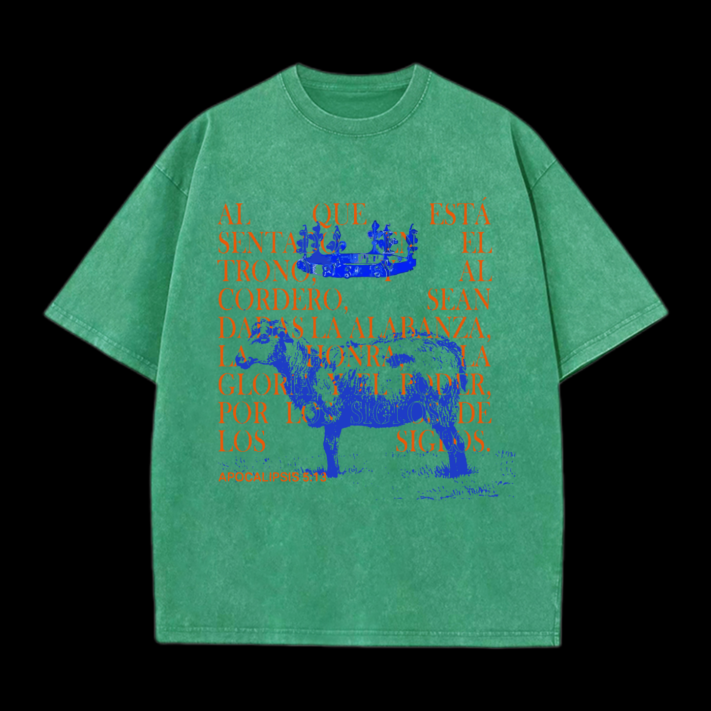 To The Lamb Revelation 5:13  Washed T-Shirt