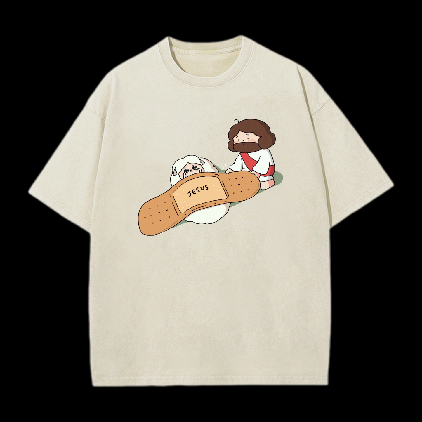 Jesus Heals Washed T-Shirt