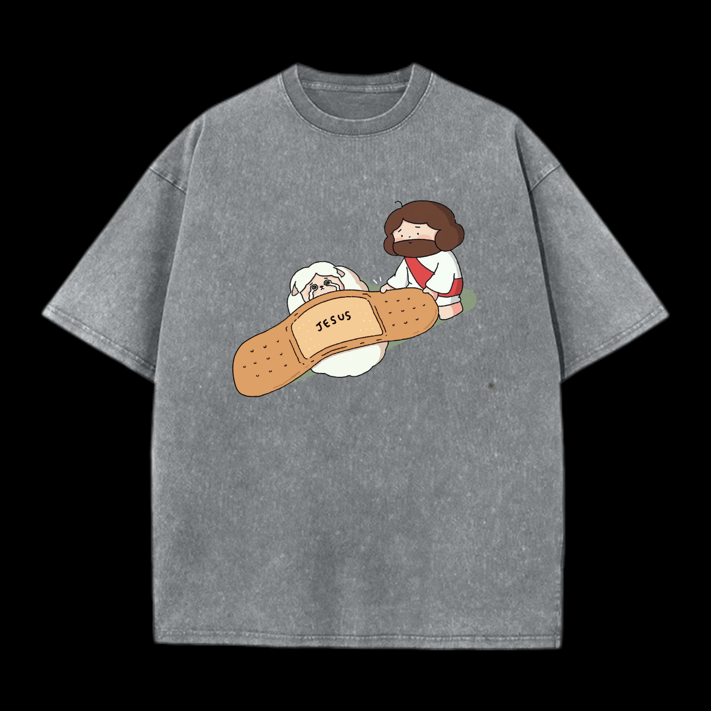 Jesus Heals Washed T-Shirt