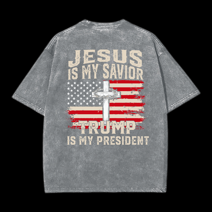 Jesus Is My Savior Washed T-Shirt