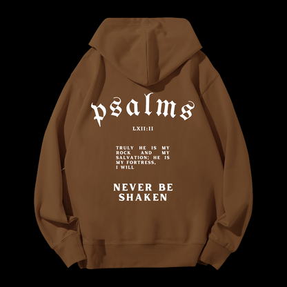 I Will Never Be Shaken Drawstring Hoodie