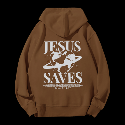 Jesus Saves Drawstring Hoodie