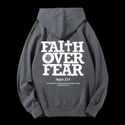 Faith Over Fear Drawstring Hoodie