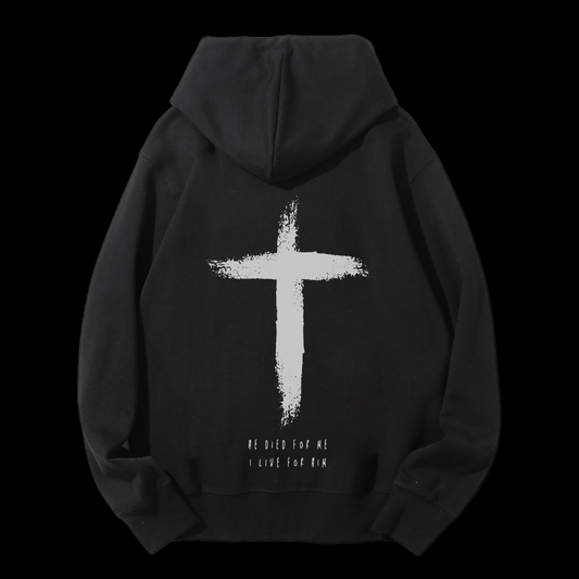 I Live For Him Drawstring Hoodie