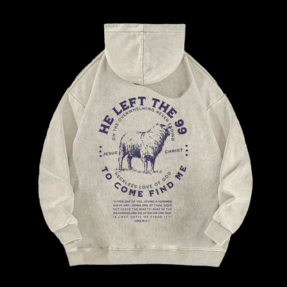 He Left The 99 Washed Hoodie