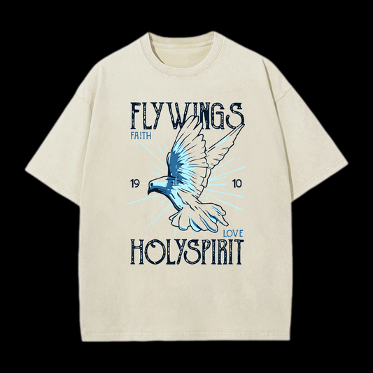 Fly Wings Holy Spirit Washed T-Shirt