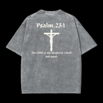 Psalm 23:1 Washed T-Shirt