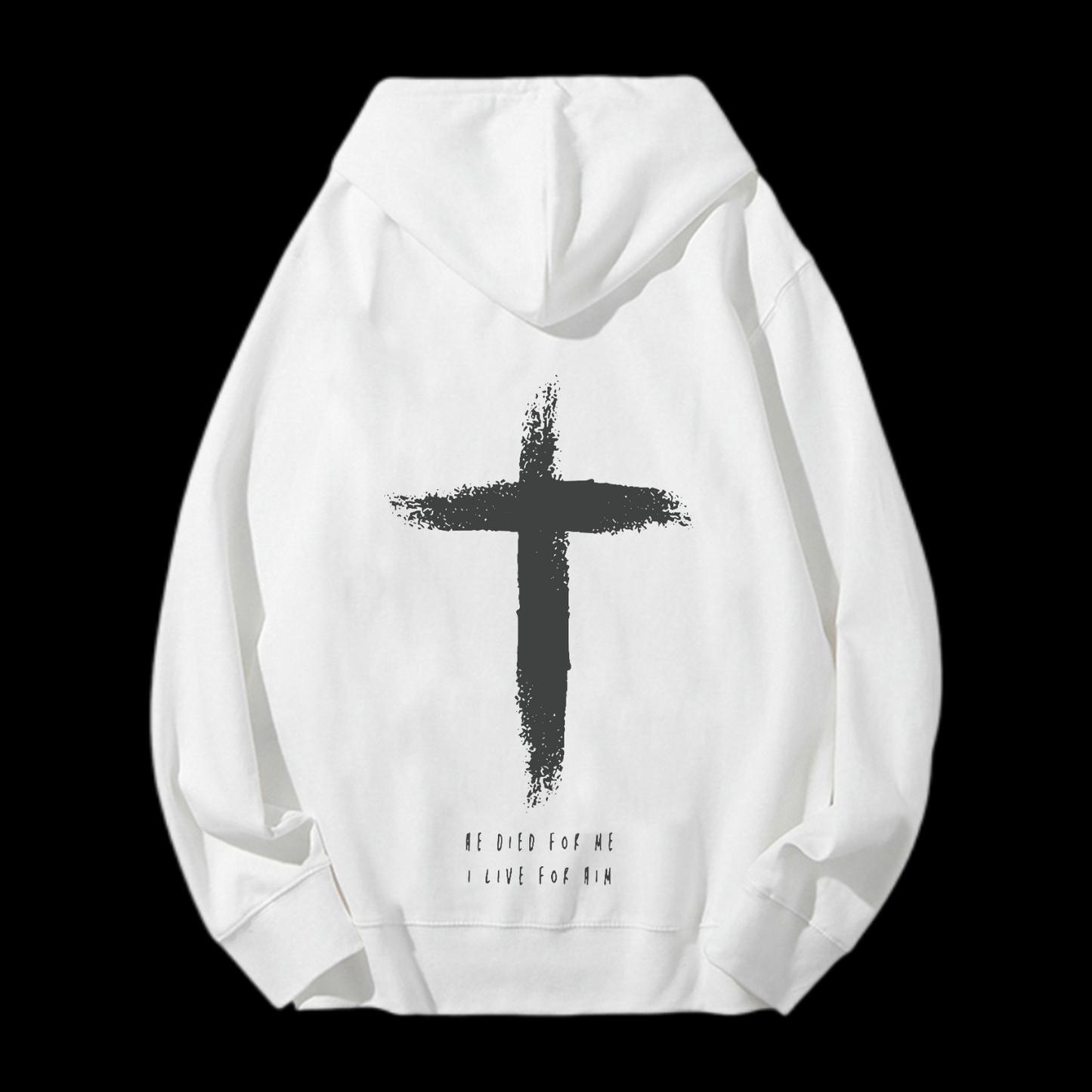 I Live For Him Drawstring Hoodie