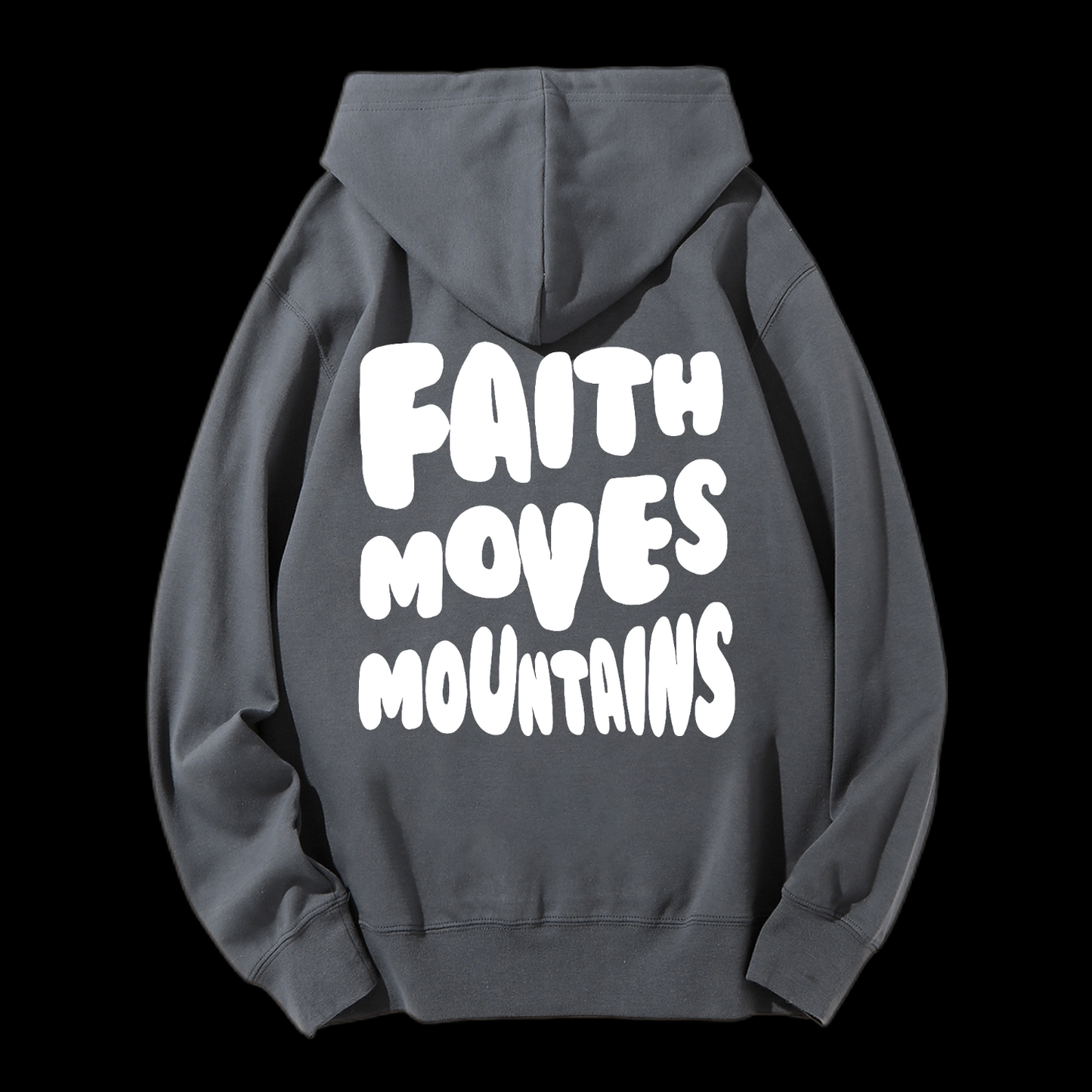 Faith Moves Mountains Drawstring Hoodie