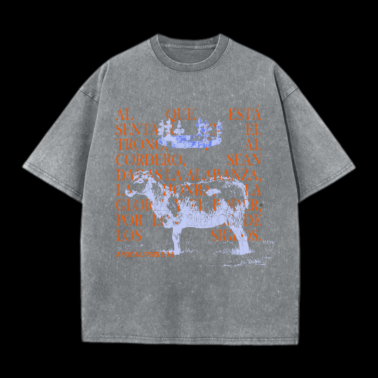 To The Lamb Revelation 5:13  Washed T-Shirt