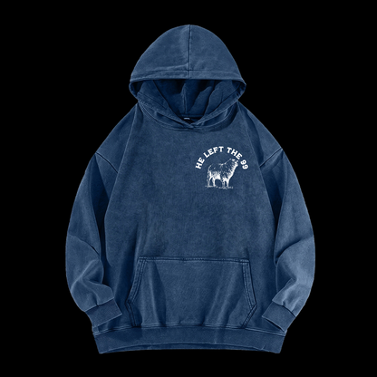 He Left The 99 Washed Hoodie