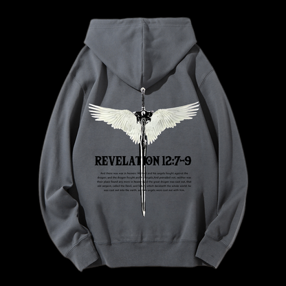 Revelation 12:7-9 Drawstring Hoodie