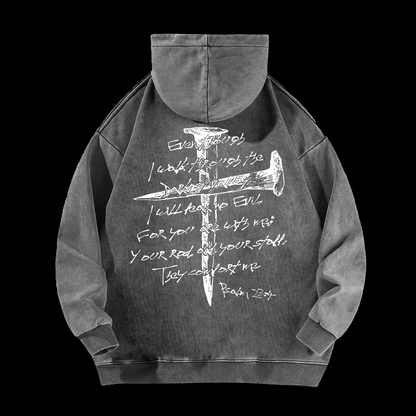 I Will Fear No Evil Washed Hoodie