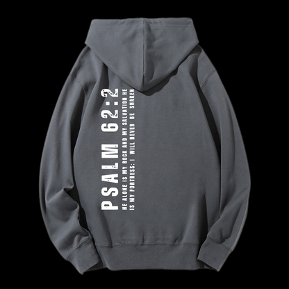 Psalm 62:2 Drawstring Hoodie