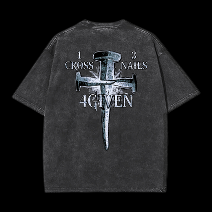1Cross 3Nails 4Given Washed T-Shirt