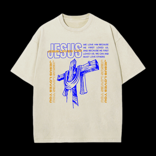 Jesus Loves You Washed T-Shirt