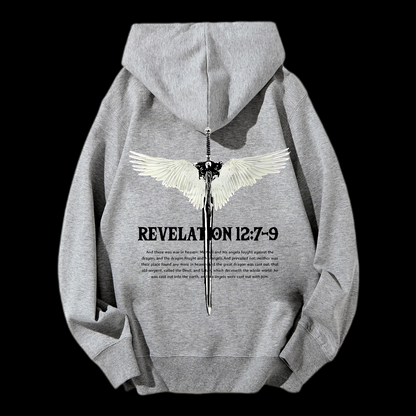 Revelation 12:7-9 Drawstring Hoodie