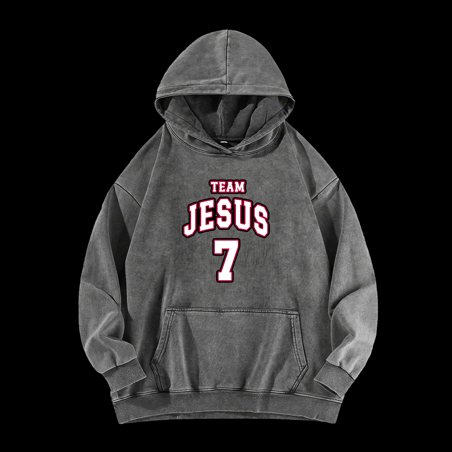 Team Jesus 7 Washed Hoodie