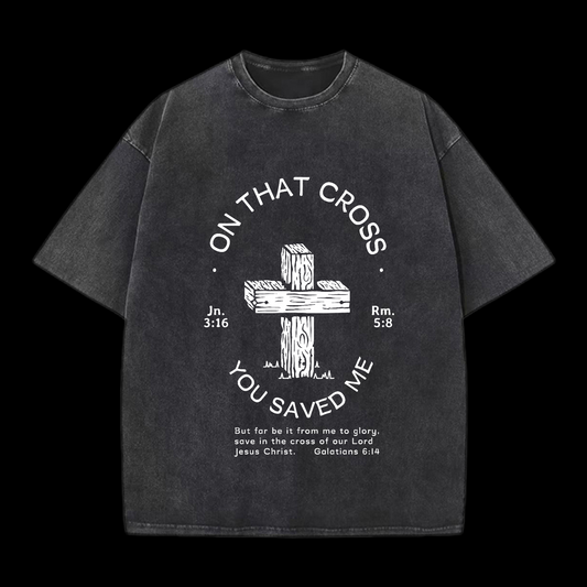 On That Cross Washed T-Shirt