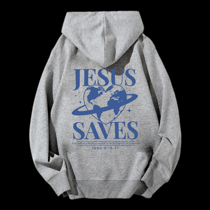 Jesus Saves Drawstring Hoodie