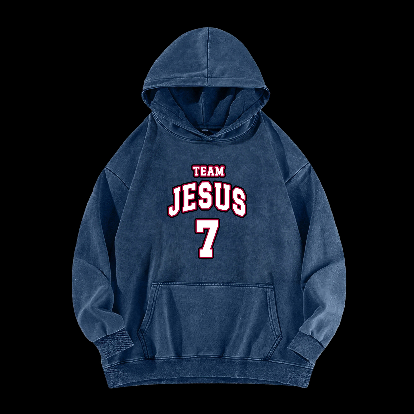 Team Jesus 7 Washed Hoodie