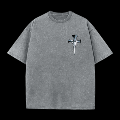 1Cross 3Nails 4Given Washed T-Shirt