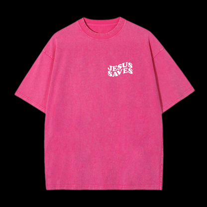 Jesus Saves Washed T-Shirt