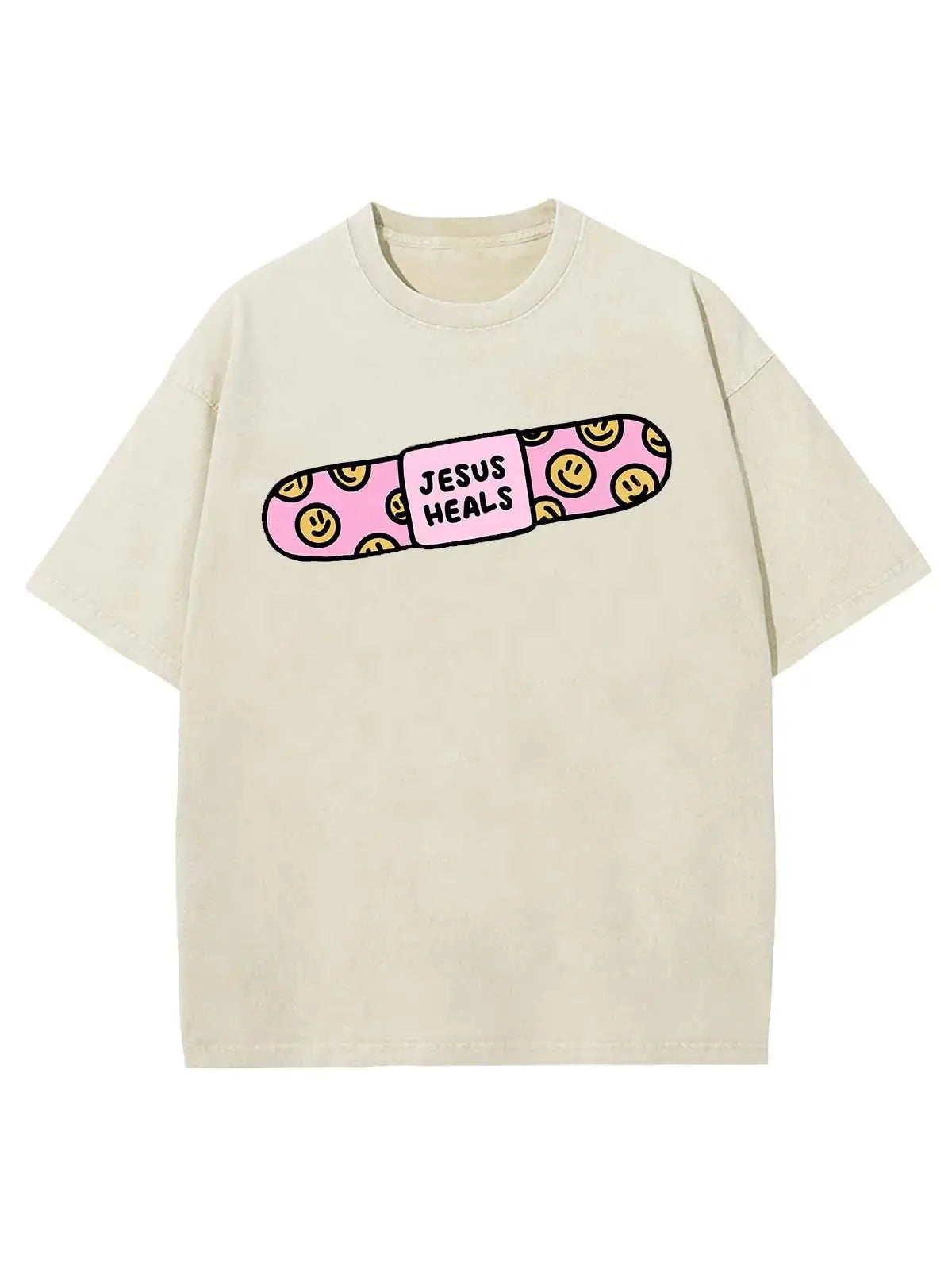 Jesus Heals Unisex Washed T-Shirt