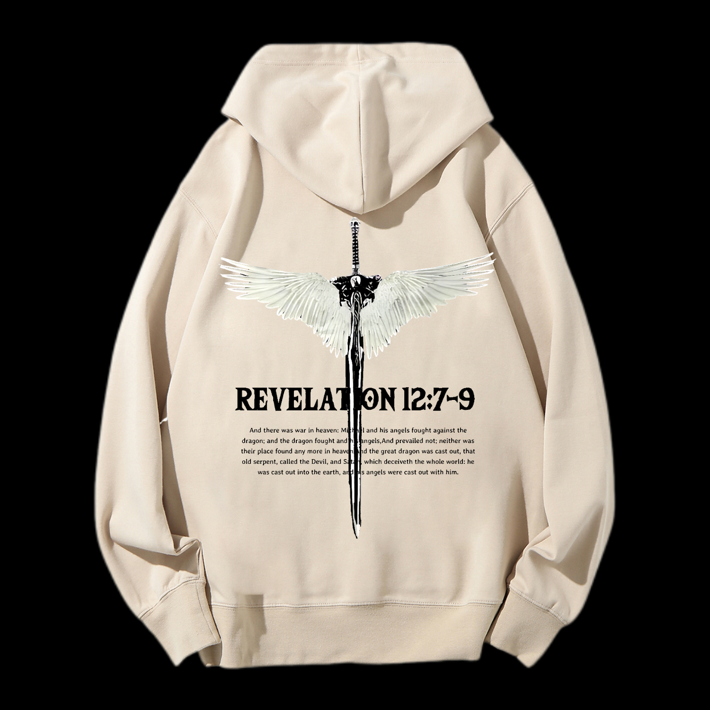 Revelation 12:7-9 Drawstring Hoodie
