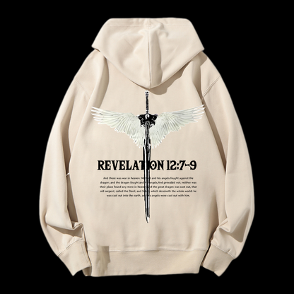 Revelation 12:7-9 Drawstring Hoodie