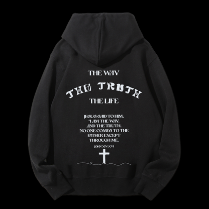 The Way The Truth The Life Drawstring Hoodie