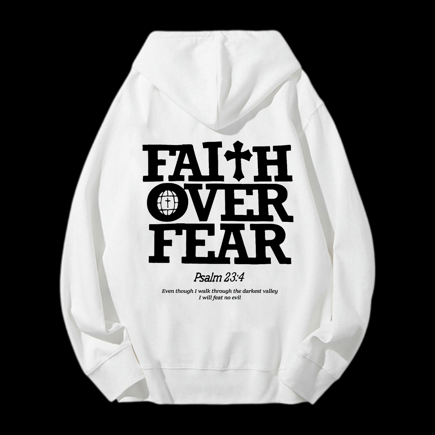 Faith Over Fear Drawstring Hoodie