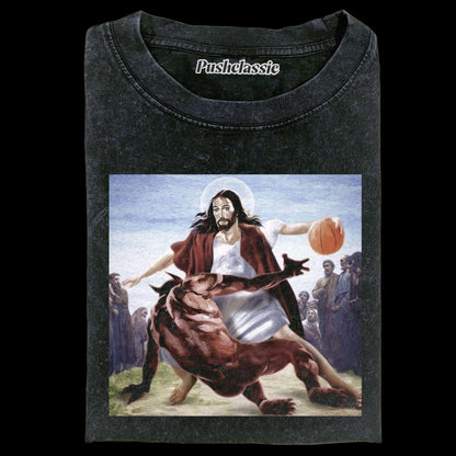 JESUS DRIBBLED THE BALL T-SHIRT