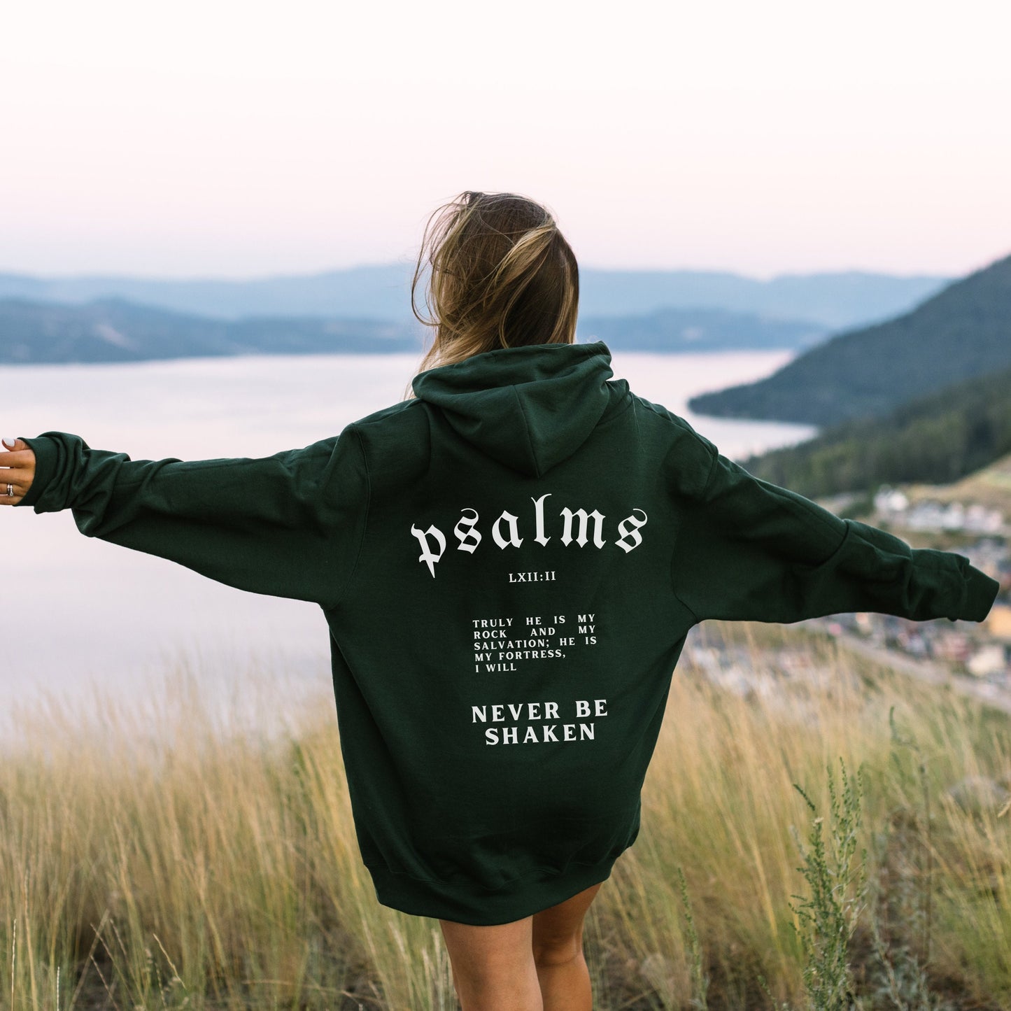 I Will Never Be Shaken Drawstring Hoodie