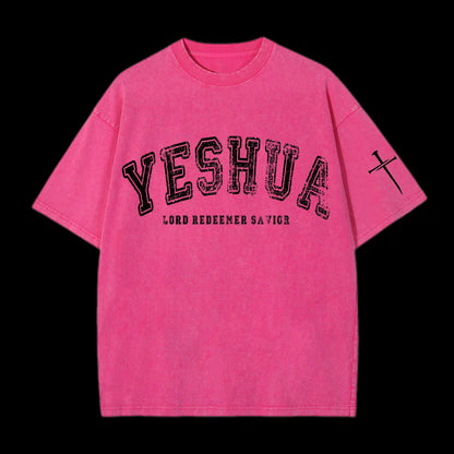 Yeshua Lord Redeemer savior Washed T-Shirt
