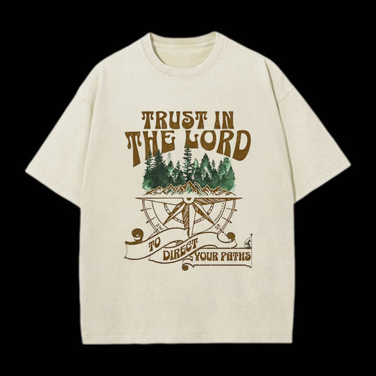 Trust In The Lord Christian Washed T-Shirt