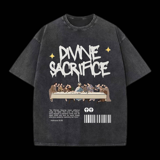 Divine Sacrifice Christian Washed T-Shirt