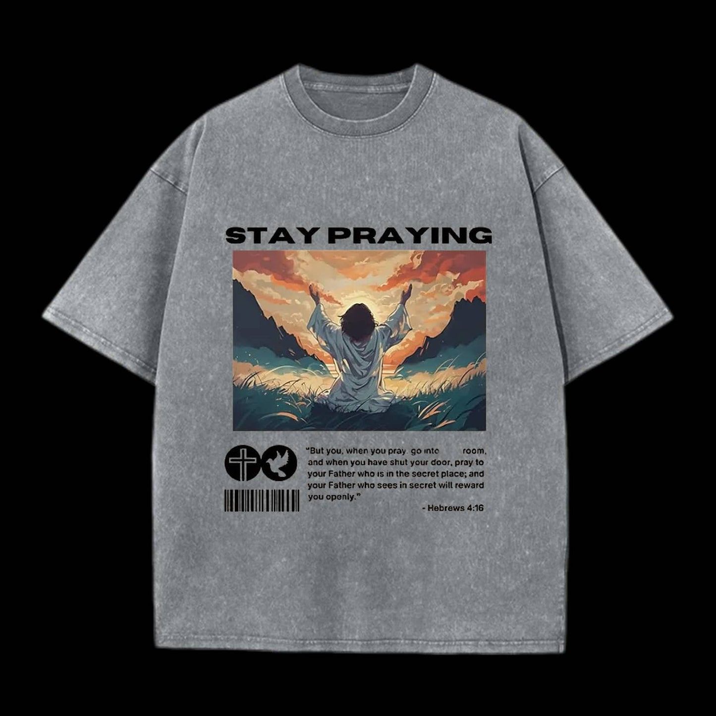 Stay Praying Christian Washed T-Shirt