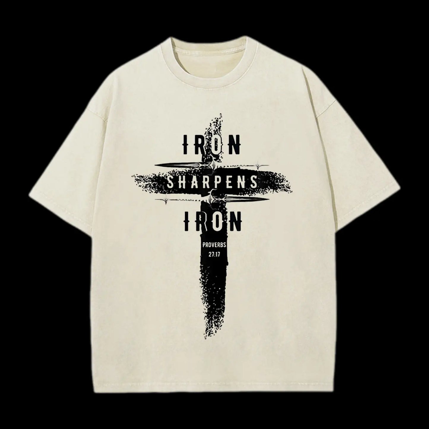 Iron Sharpens Iron Proverbs27：17 Washed T-Shirt