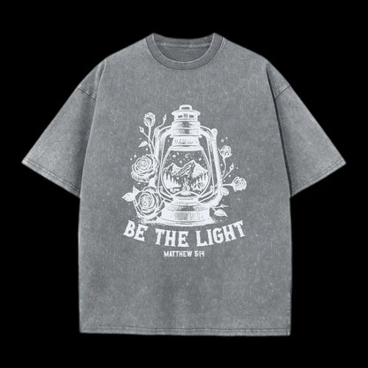 Be The Light Christian Washed T-Shirt