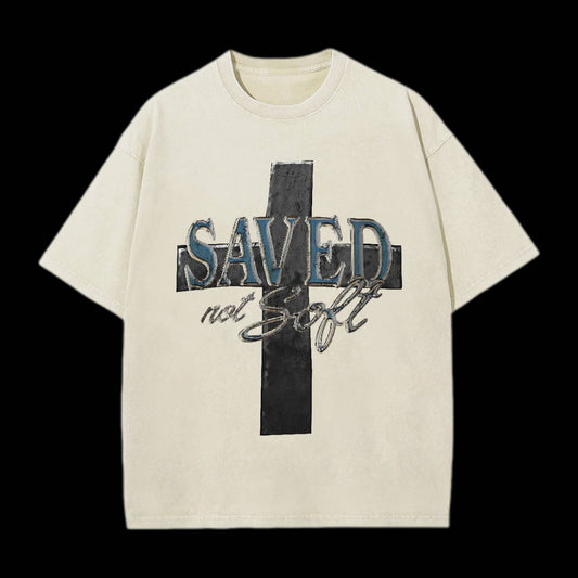 Saved Double Sided Unisex Washed Christian T-shirt