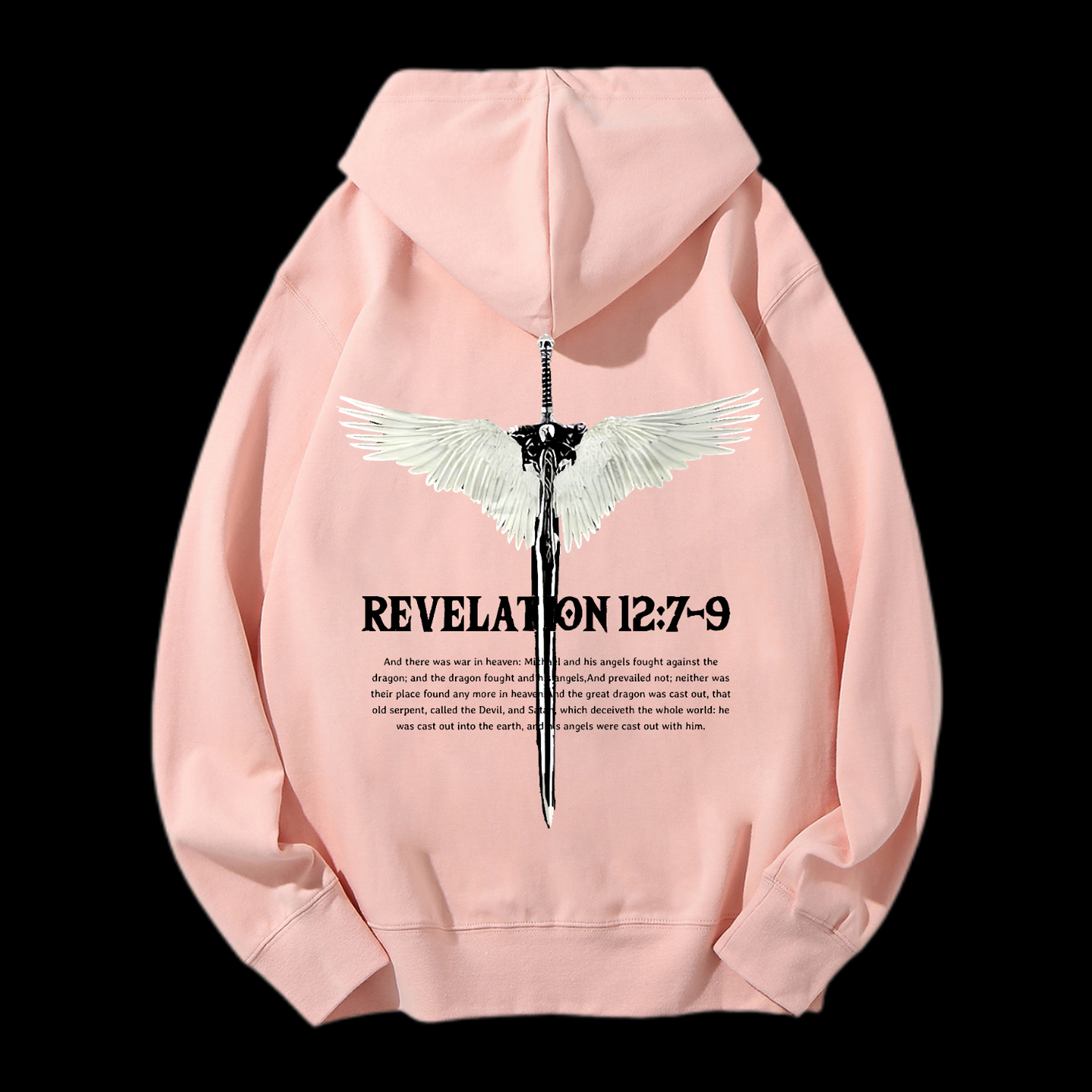 Revelation 12:7-9 Drawstring Hoodie