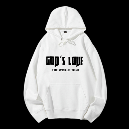God's Love The World Tour Drawstring Hoodie
