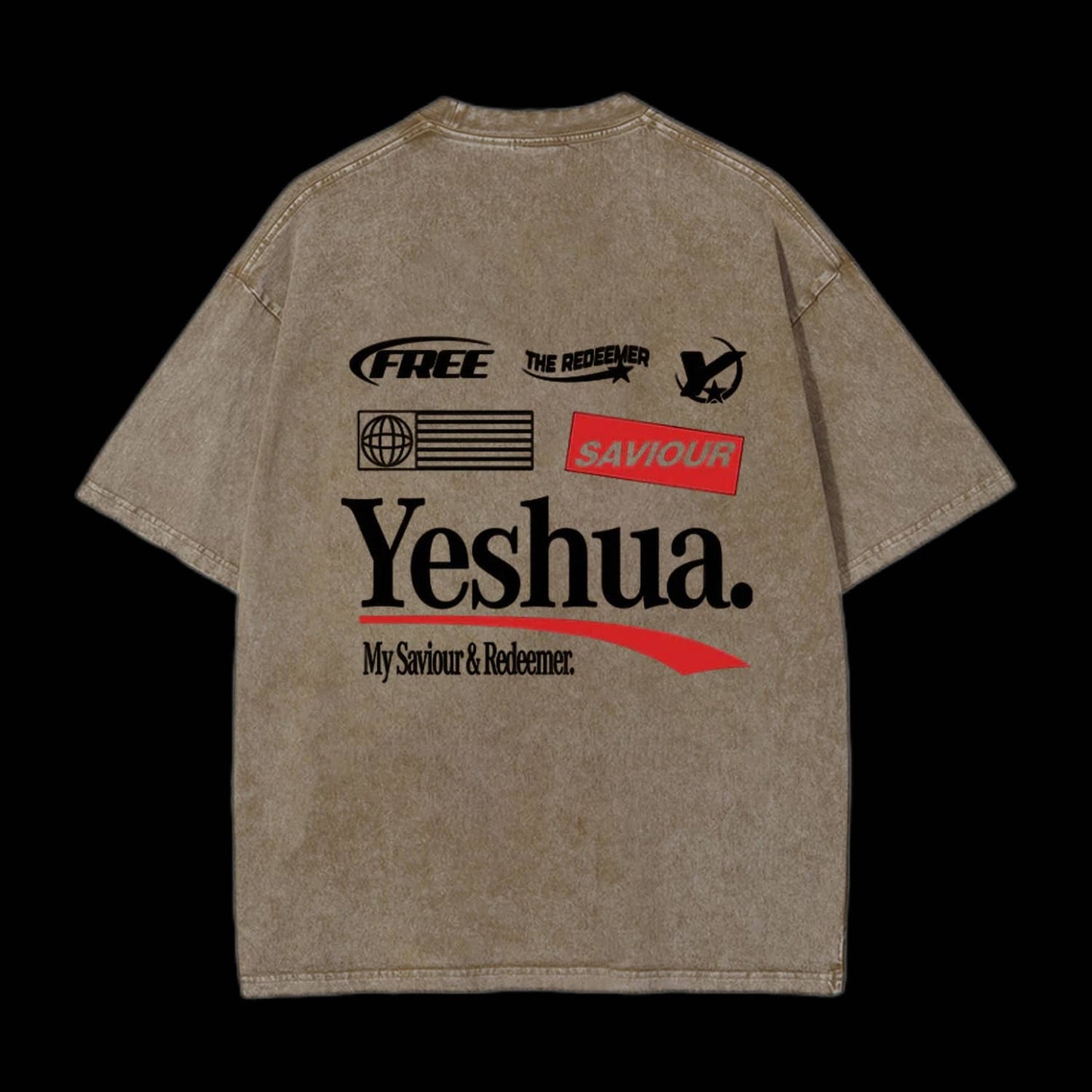 Yeshua Double Sided Unisex Washed Christian T-shirt