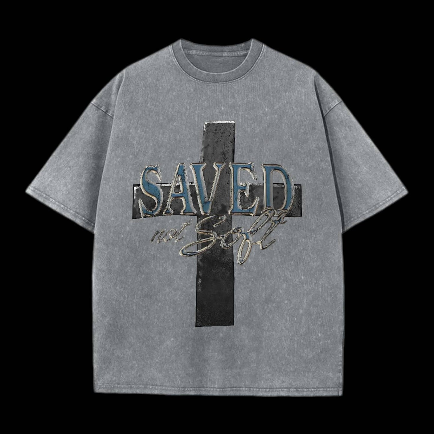 Saved Double Sided Unisex Washed Christian T-shirt