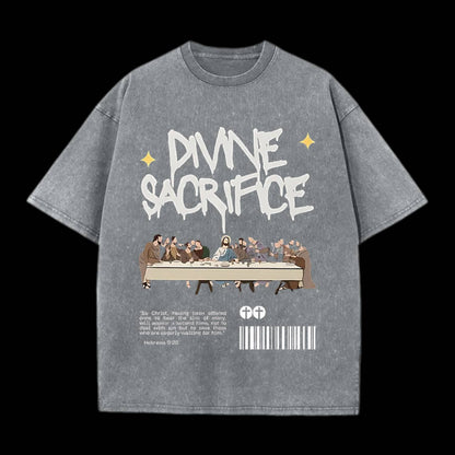 Divine Sacrifice Christian Washed T-Shirt